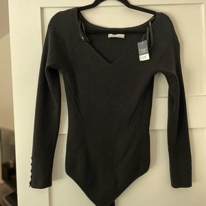 Abercrombie & Fitch Black sweater bodysuit
